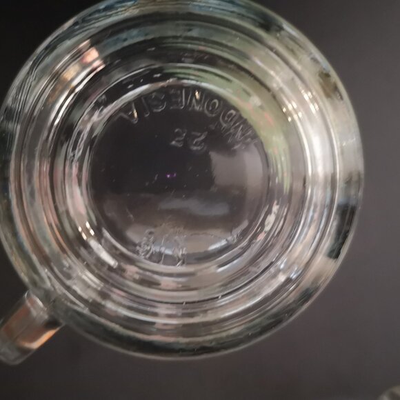 Vintage Kig Indonesia Set of 4 Clear Glass Christmas Scene Mugs w/ Handles - Picture 5 of 6